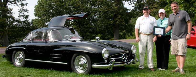The 1955 Gullwing is a first place winner 